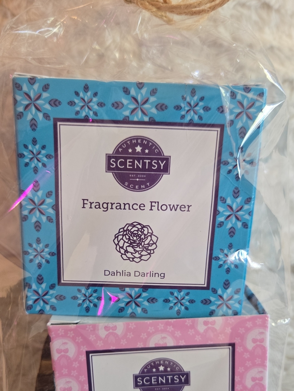 Scentsy Blue & Pink Fragrance Flower and Oil Duo - Picture 3 of 4